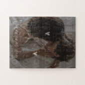 カスタムバレンタインデーのロマンチックなカップルの写真 ジグソーパズル (横)