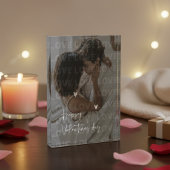 カスタムバレンタインデーのロマンチックなカップルの写真 フォトブロック