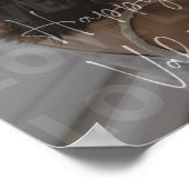 カスタムバレンタインデーのロマンチックなカップルの写真 ポスター (角)