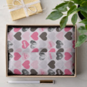 カスタムバレンタインデーハートコラージュ 薄葉紙 (ギフト)