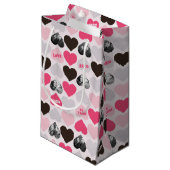 カスタムバレンタインデーハート写真コラージュ スモールペーパーバッグ (正面アングル)