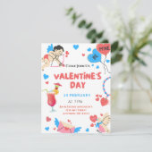 カスタムバレンタインデーパーティの招待状 招待状 (スタンド正面)