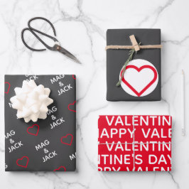 カスタムバレンタインデーラッピング紙 ラッピングペーパーシート