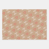 カスタムバレンタインデーラッピング紙 ラッピングペーパーシート (正面)