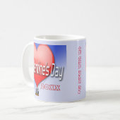 カスタムバレンタインデー遠くにフライW/Meエアバルーン コーヒーマグカップ (正面左)