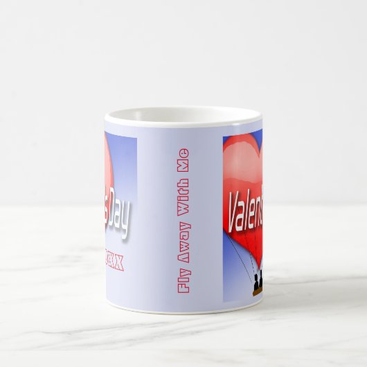 カスタムバレンタインデー遠くにフライW/Meエアバルーン コーヒーマグカップ (中央)