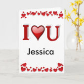 カスタムバレンタインデー ラブ カード (黄色い花)