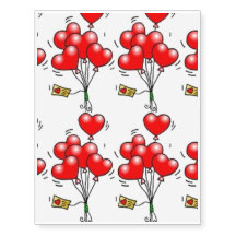 カスタムバレンタインハート一時タトゥー