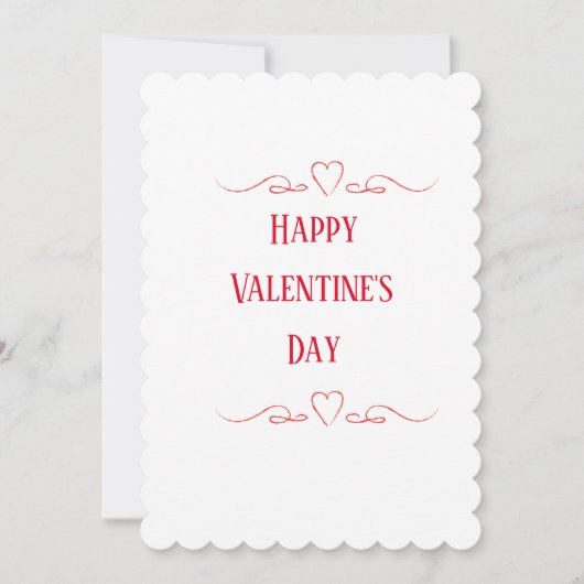 カスタムバレンタインミニマルモダン主義トレンディーシック シーズンカード (正面)