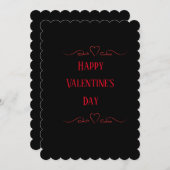 カスタムバレンタインミニマルモダン主義トレンディーシック シーズンカード (正面/裏面)