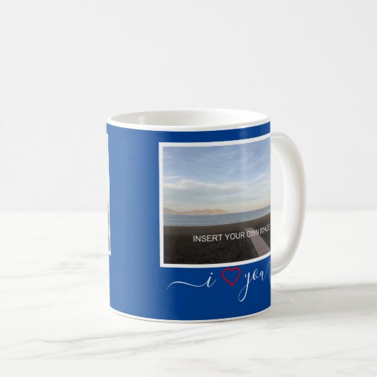 カスタムバレンタイン写真愛してる コーヒーマグカップ (正面右)