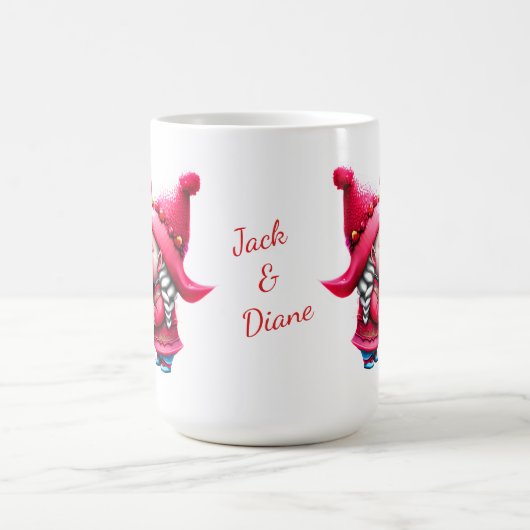 カスタムバレンタイン格言キスをするカップルスウィートアーツ コーヒーマグカップ (中央)