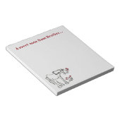 カスタムバレンタイン馬メモ帳 ノートパッド (アングル)