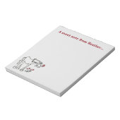 カスタムバレンタイン馬メモ帳 ノートパッド (回転)