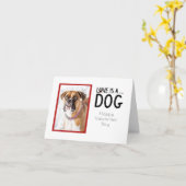 カスタムバレンタイン – 犬の挨拶 カード (黄色い花)