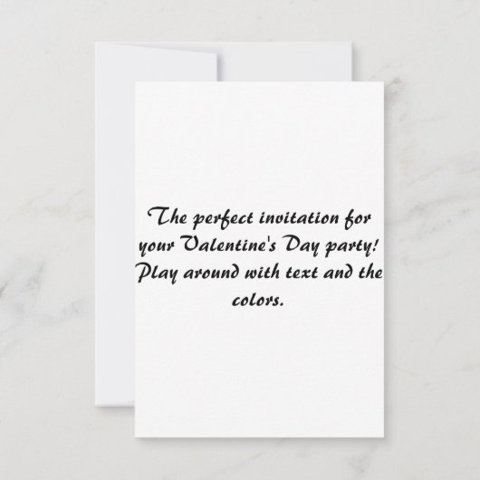 カスタムバレンタイン:私のすべてのハート 招待状 (裏面)