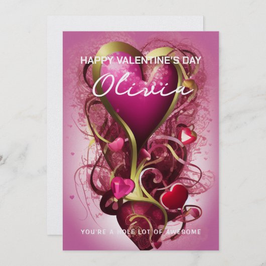 カスタムバレンタパーソナライズされたインデイカードの作成 シーズンカード (正面/裏面)