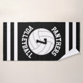 カスタムバレーボールのチーム名とプレーヤーナンバーバス バスタオル (バスタオル)