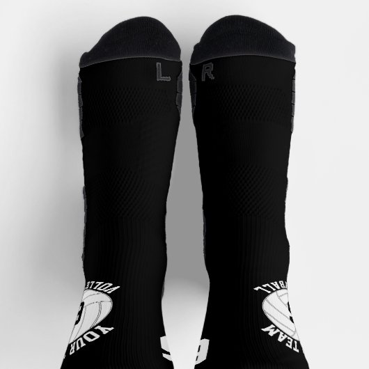 カスタムバレーボールのチーム名と選手ジャージー番号 ソックス (上部)