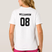 カスタムバレーボールのチーム名番号クラブリーグ Tシャツ (裏面)