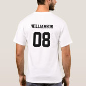 カスタムバレーボールのチーム名番号クラブリーグ Tシャツ (裏面)