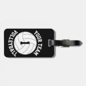 カスタムバレーボールのチーム名、プレイヤー番号、色 ラゲッジタグ (裏面横)