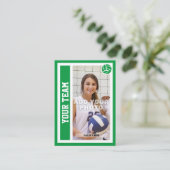 カスタムバレーボールのトレーディングカード(ケリーグリーン) コーリングカード (スタンド正面)