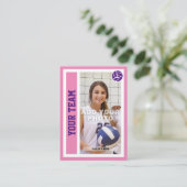 カスタムバレーボールのトレーディングカード（ピンク） コーリングカード (スタンド正面)