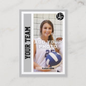 カスタムバレーボールのトレーディングカード（ライトグレー） コーリングカード (正面)