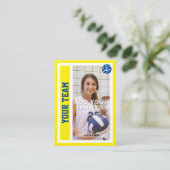 カスタムバレーボールのトレーディングカード(明るい黄色) コーリングカード (スタンド正面)