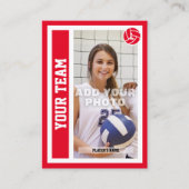 カスタムバレーボールのトレーディングカード(赤) コーリングカード (正面)