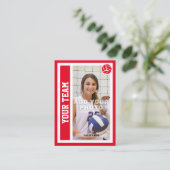 カスタムバレーボールのトレーディングカード(赤) コーリングカード (スタンド正面)