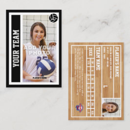 カスタムバレーボールのトレーディングカード（黒） コーリングカード