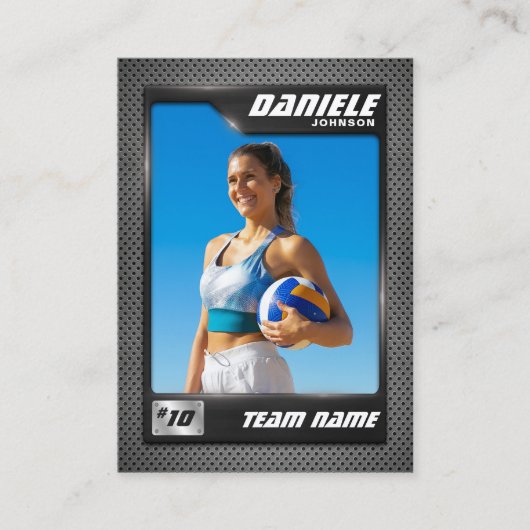 カスタムバレーボールトレーディングカードボレープレイヤーカード コーリングカード (正面)