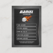 カスタムバレーボールトレーディングカードボレープレイヤーカード コーリングカード (裏面)