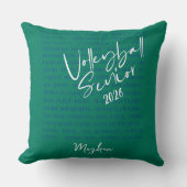 カスタムバレーボール上級やる気を起こさせるタイポグラフィ クッション (正面)