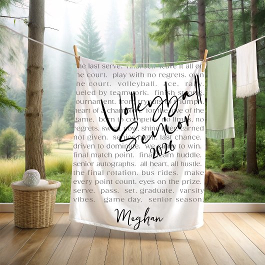 カスタムバレーボール上級やる気を起こさせるタイポグラフィ フリースブランケット