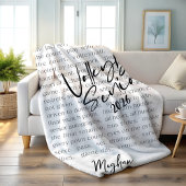 カスタムバレーボール上級やる気を起こさせるタイポグラフィ フリースブランケット