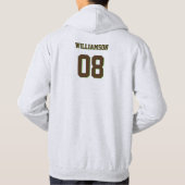 カスタムバレーボール大会の年名番号 パーカ (裏面)