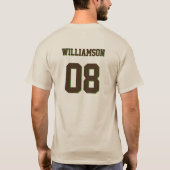 カスタムバレーボール大会の年名番号 Tシャツ (裏面)