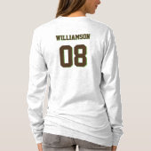 カスタムバレーボール大会の年名番号 Tシャツ (裏面)