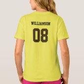 カスタムバレーボール大会の年名番号 Tシャツ (裏面)