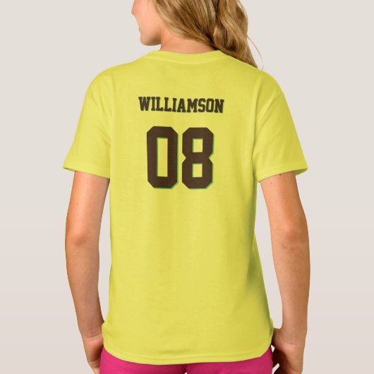 カスタムバレーボール大会の年名番号 Tシャツ (裏面)