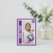 カスタムバレーボール王室のトレーディングカード（紫） コーリングカード (スタンド正面)