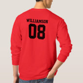 カスタムバレーボール誕生年名番号 Tシャツ (裏面)