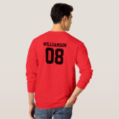 カスタムバレーボール誕生年名番号 Tシャツ (裏面フル)