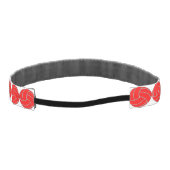 カスタムバレーボール赤と白ヘッドバンド アスレチックヘッドバンド (裏面)