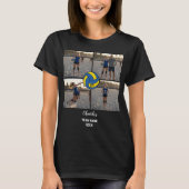 カスタムバレーボール選手フォトコラージュTシャツ(名前入り) Tシャツ (正面)
