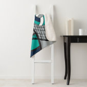 カスタムバレーボール🏐青、ティール(緑がかった色)、グレー、白 シェルパブランケット (インサイチュ)