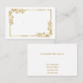 カスタムバロック「金ゴールド」フレームイヤリングディスプレイカード 予約カード (正面/裏面)
